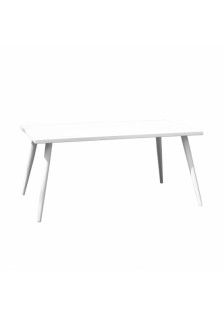 Table aluminium azur blanche